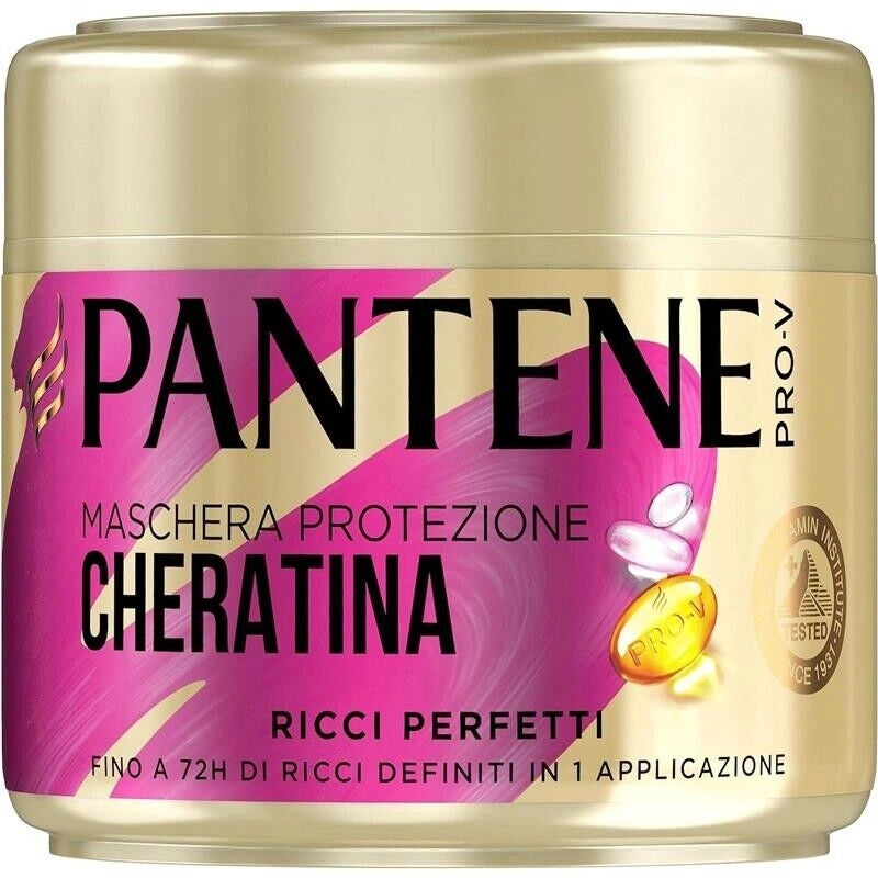 PANTENE PRO-V MASCHERA CAPELLI CHERATINA RICCI PERFETTI FINO A 72H IN 1 APPLICAZIONE PER RICCI CRESPI RIBELLI 300 ML