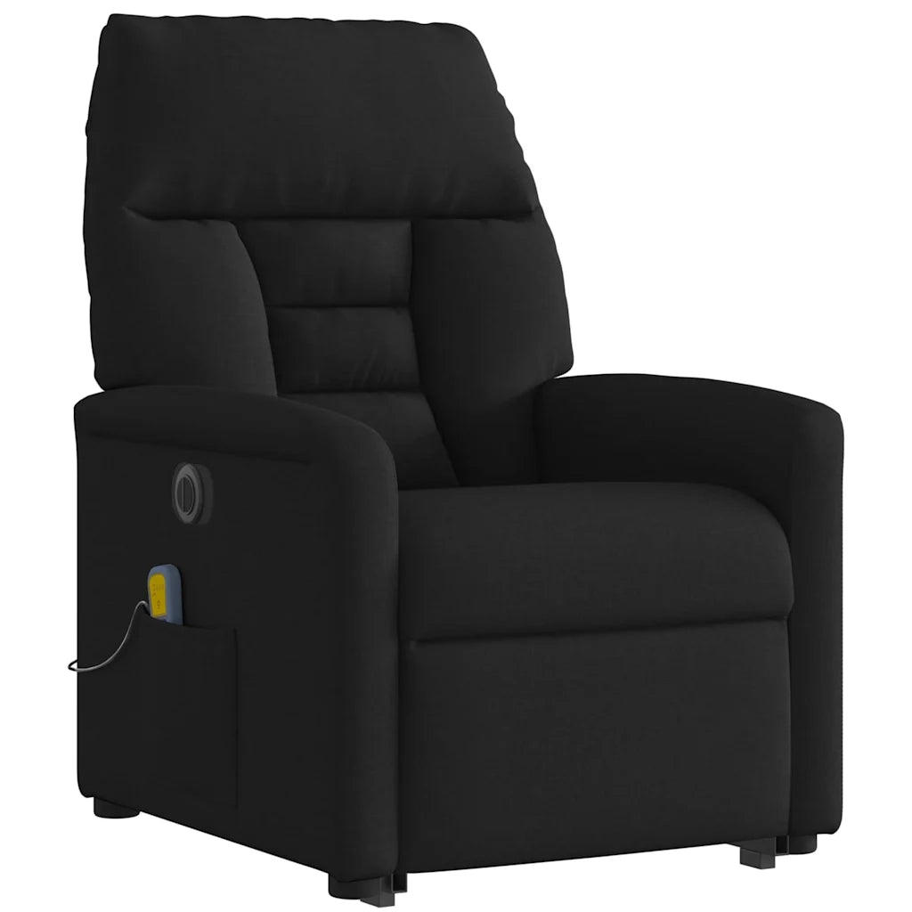Poltrona Alzapersona Massaggiante Elettrica Nera in Tessuto 3303064