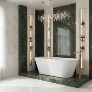 Vasca Da Bagno Freestanding In Acrilico Ofelia 170 Copritappo oro spazzolato