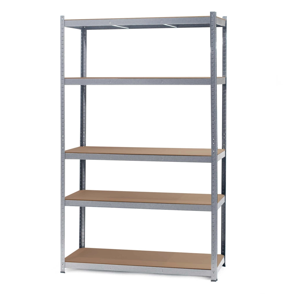 Scaffale per carichi pesanti zincato 100x50x204cm Scaffale a incastro 5 ripiani 200kg/piano