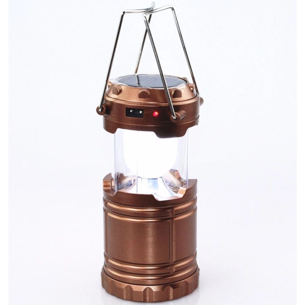 Trade Shop - Torcia Lanterna Portatile Led Campeggio Luce Bianca Emergenza Ricaricabil Solare -