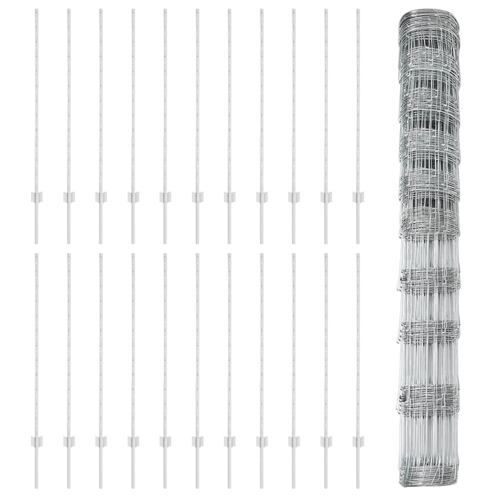 Pali di Recinzione  22 pcs U-Channel 120 cm Acciaio Galvanizzato