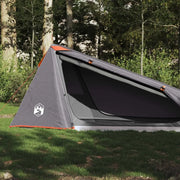 Tenda Campeggio Tunnel 1 Persona Grigia Arancione Impermeabile 94610