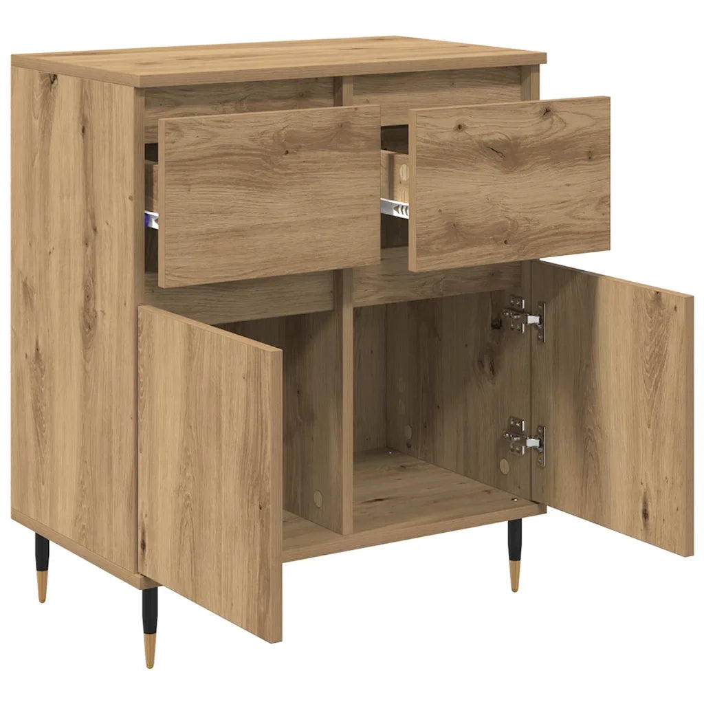 Credenza con Cassetto-Buffet-Armadio da cucina Rovere artigianale 60 x 35 x 70 cm 363484