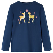 Maglietta per Bambini Maniche Lunghe Blu Marino 92cod mxl 132061