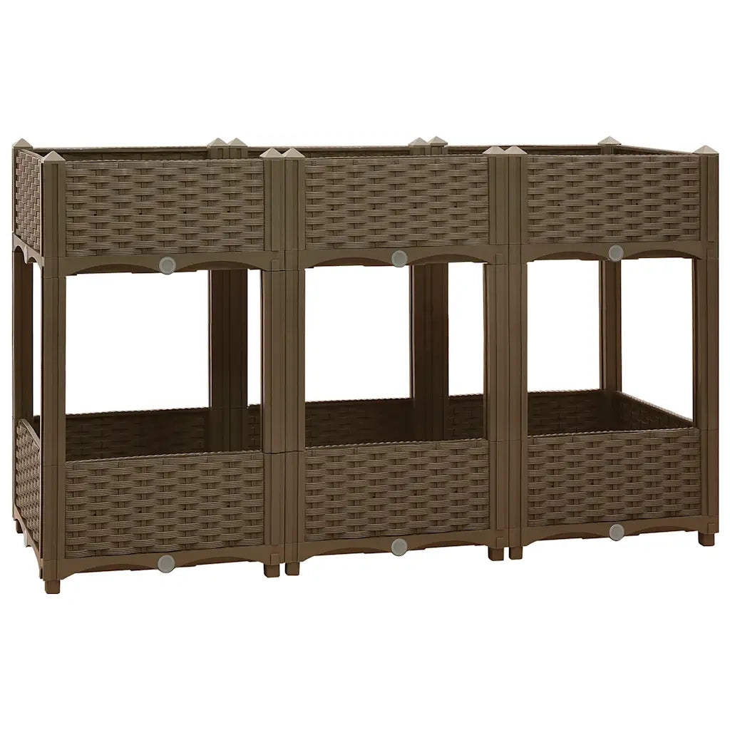 Fioriera Rialzata-Vaso da Esterno-Fioriera Elevata 120x40x71 cm in Polipropilene 907347