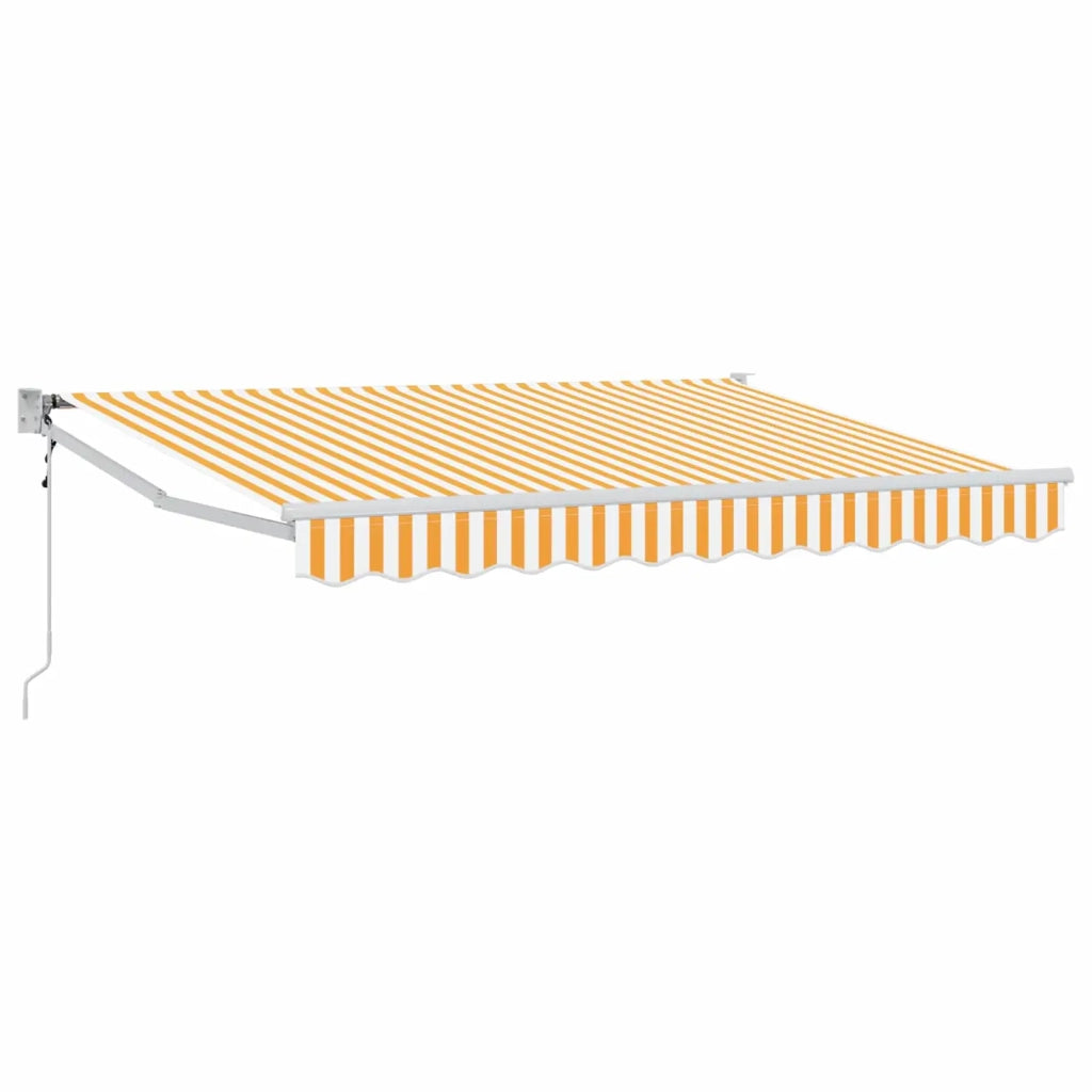 Tettuccio Elettrico Retrattile Giallo e Bianco 3,5 x 2 m CFW6260477