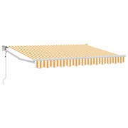 Tettuccio Elettrico Retrattile Giallo e Bianco 3,5 x 2 m CFW6260477