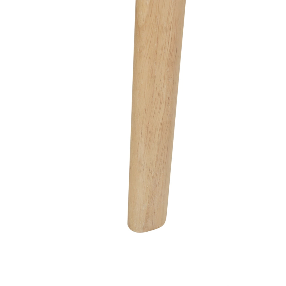 Set di 2 sedie da pranzo Struttura in legno di gomma chiaro Seduta in tessuto poliestere grigio chiaro Senza braccioli Design retrò