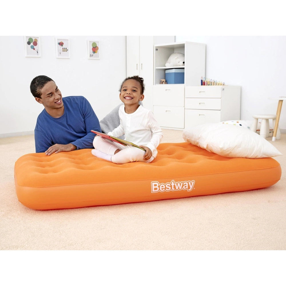 Trade Shop - Materasso Ad Aria Gonfiabile Floccato Per Bambini 158 X 89 X 18cm 2 Colori 67918 -