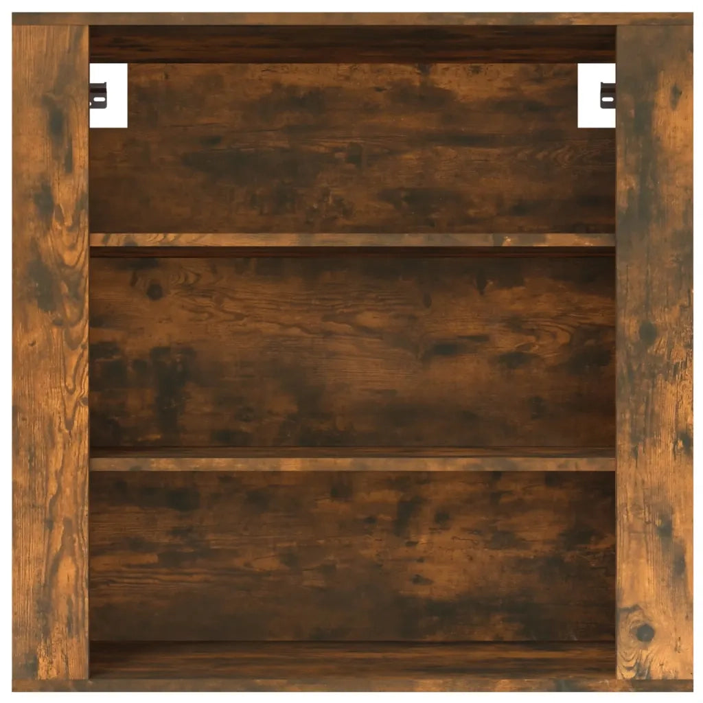 Armadietto a Muro | Mobile a Parete Rovere Fumo 80x33x80 cm in Legno Multistrato