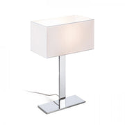 Lampada PLAZA M da tavolo bianco cromo 230V E27 42W