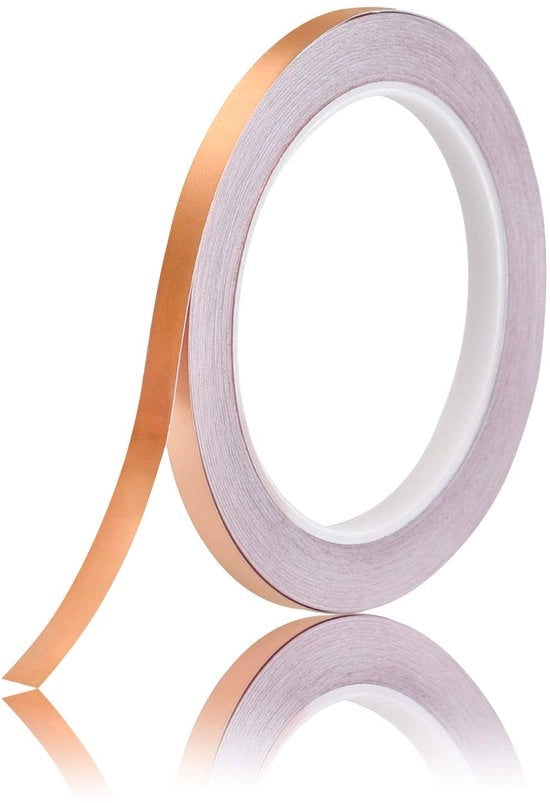 Tappetura in rame - 6mm x 20.1m - Tappetura conduttiva in rame - Copertura per protezione delle piante - Protezione anti lumache - Trappola per lumache - Lumache in polvere - Adesiva autoadesiva - Protezione anti insetti