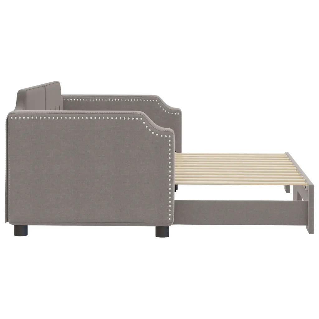 Divano Letto con Letto Estraibile Tortora 80x200 cm Tessuto 3197632