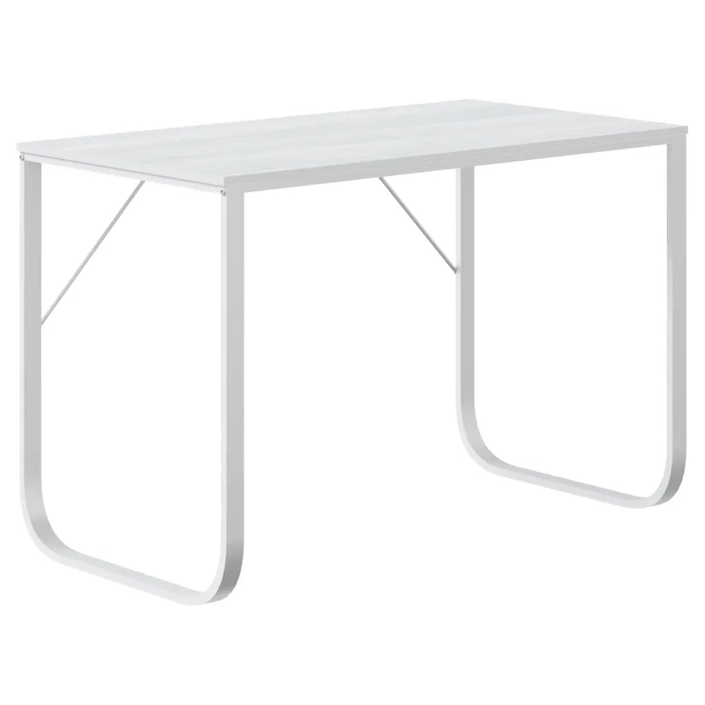 Scrivania per Computer Bianca 110x60x73 cm in Legno Multistrato
