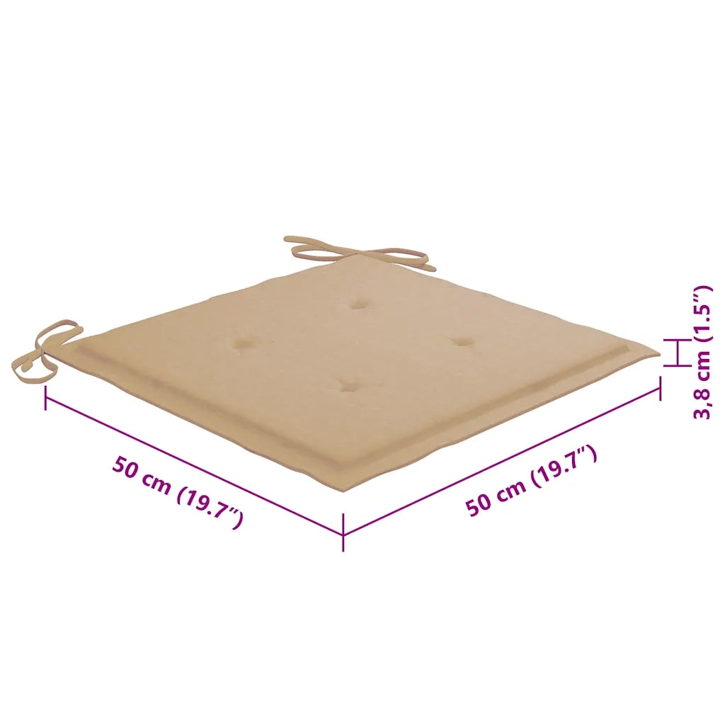 Sedie da Pranzo da Esterni con Cuscini 4 pz Massello di Acacia cod mxl 24201