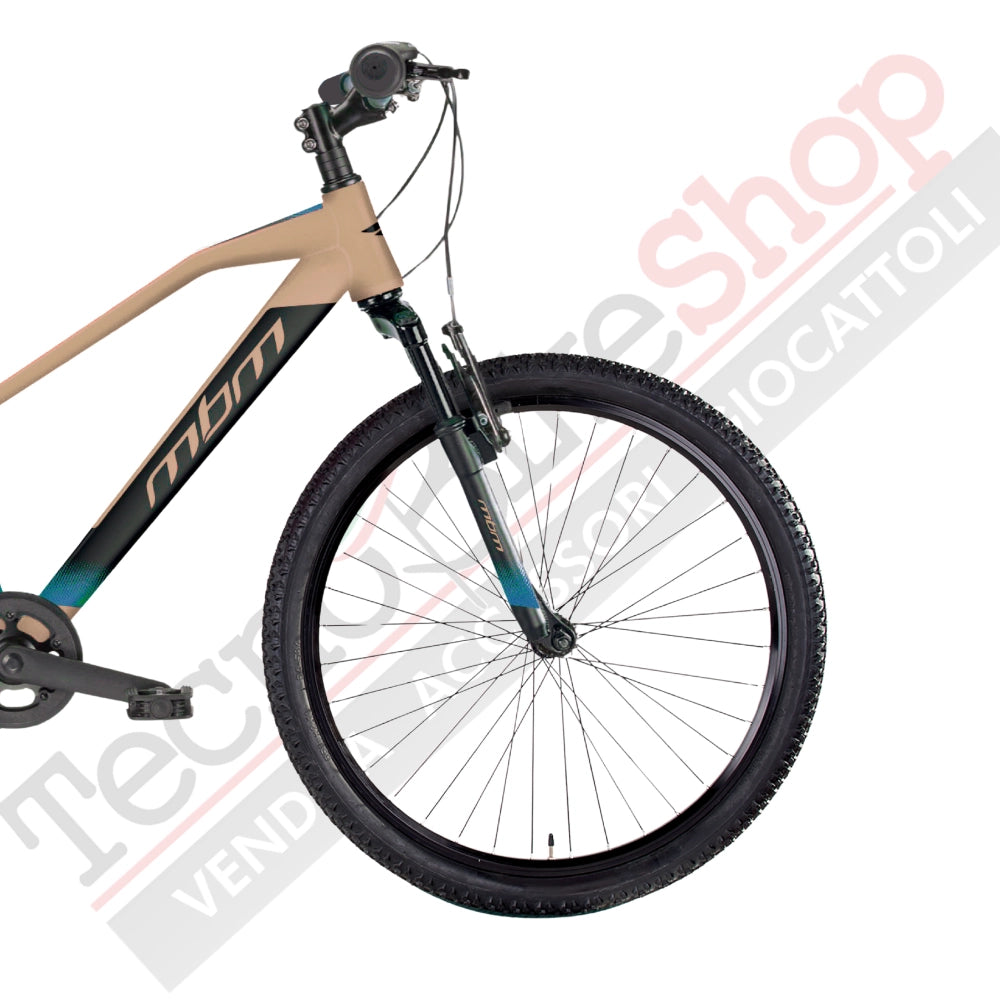 Bicicletta MTB Uomo MBM District 26" con Cambio 7 Velocità-Beige