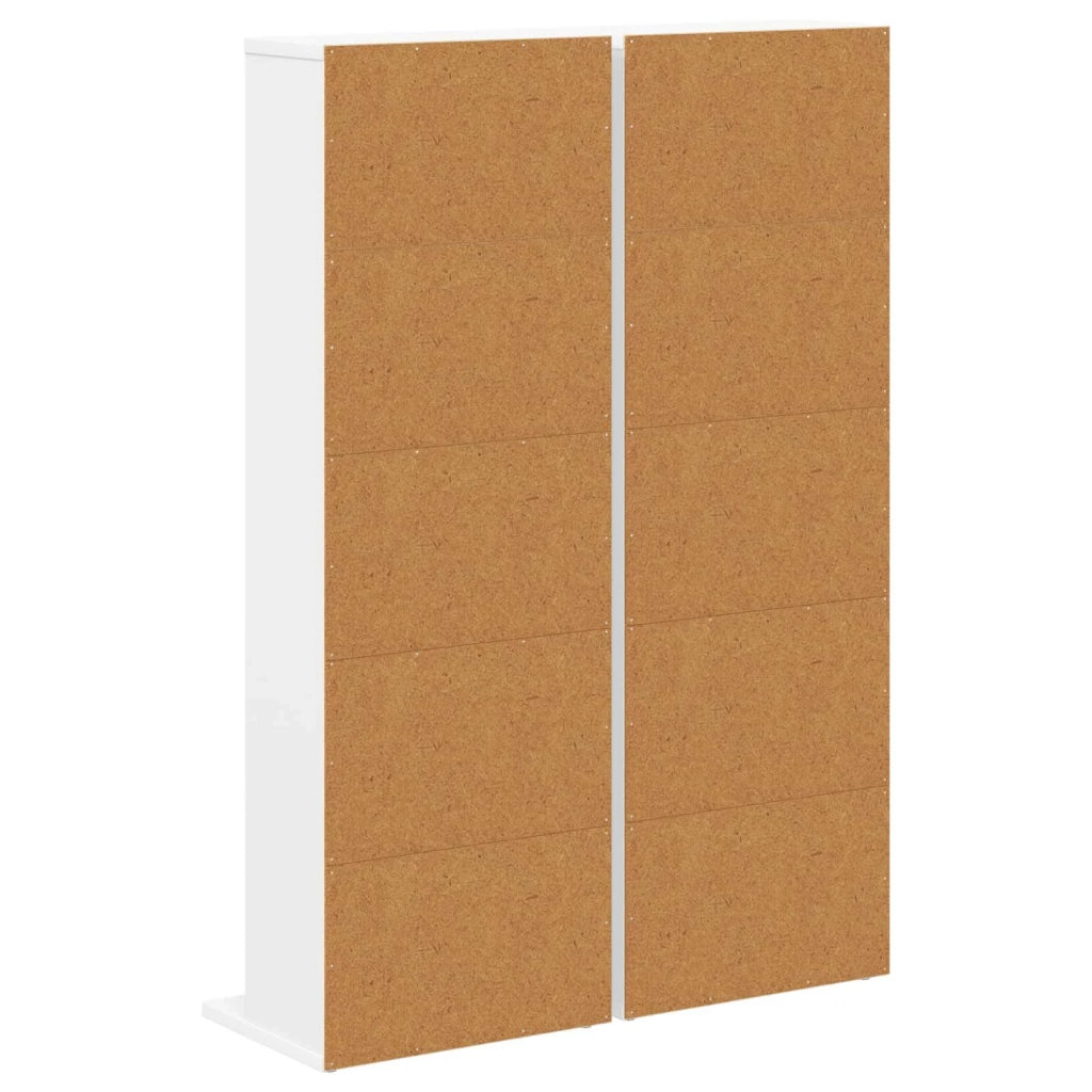 Mobile per CD 2 pz Bianco 33 x 23,5 x 97,5 cm 8012691