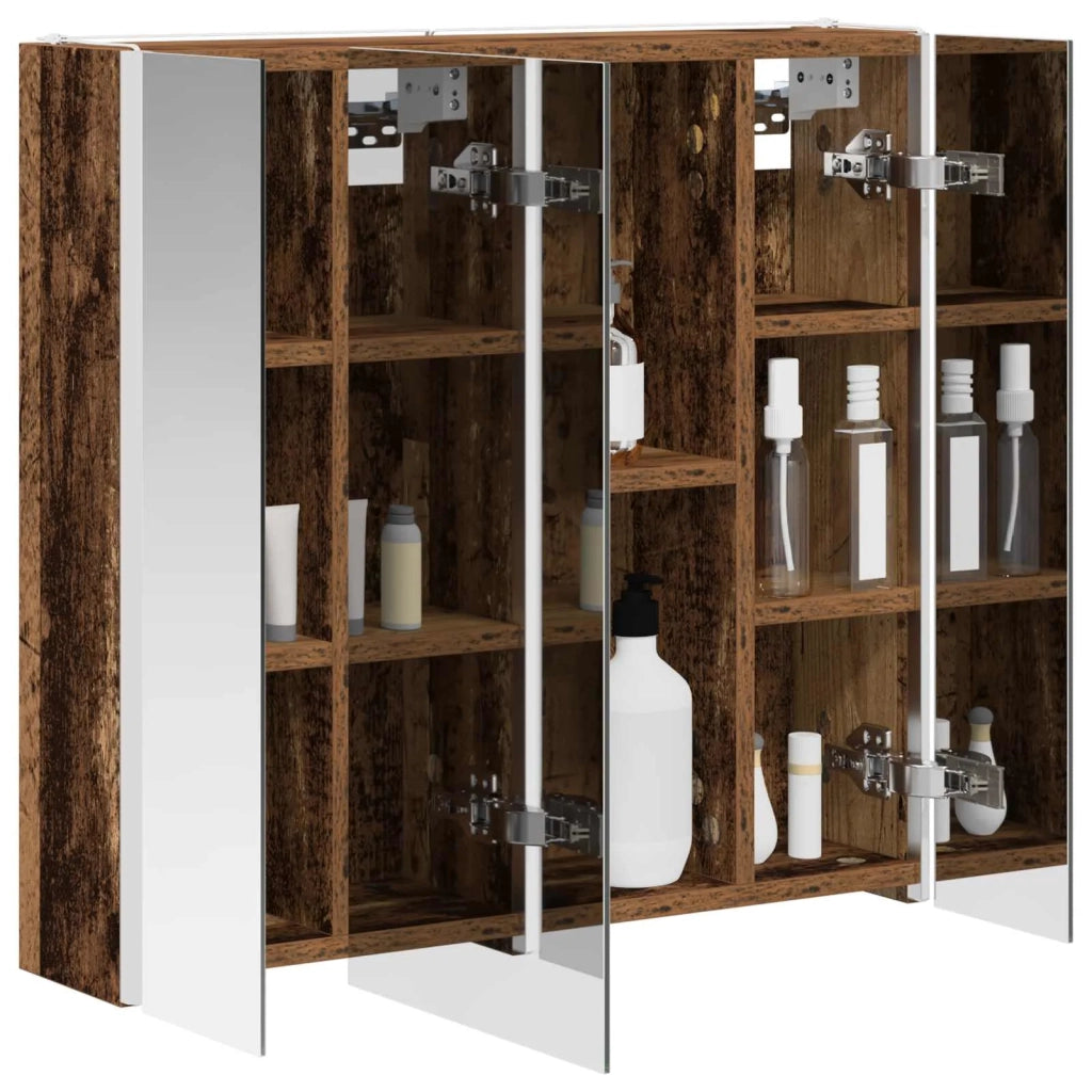 Mobiletto per specchio da bagno Legno vecchio 889253
