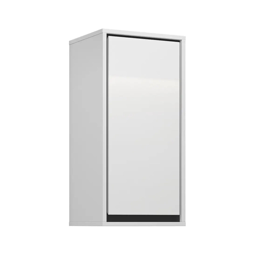 Mobile sospeso da bagno della collezione GOBI, colori bianco e nero.