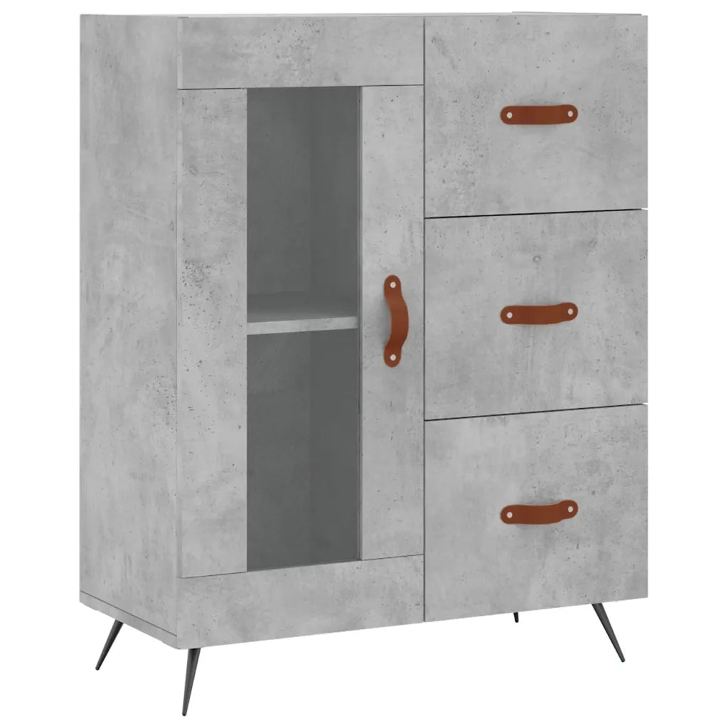 Credenza Grigio Cemento 69,5x34x180 cm in Legno Multistrato 3195935