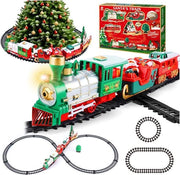 Treno elettrico di Natale - Treno di Natale elettrico - Treno intorno all'albero di Natale - Decorazione di Natale a vapore - Treno di giocattolo di Natale - Treno di Natale con luce e suono - Decorazione di Natale - Accessori del villaggio di Natale