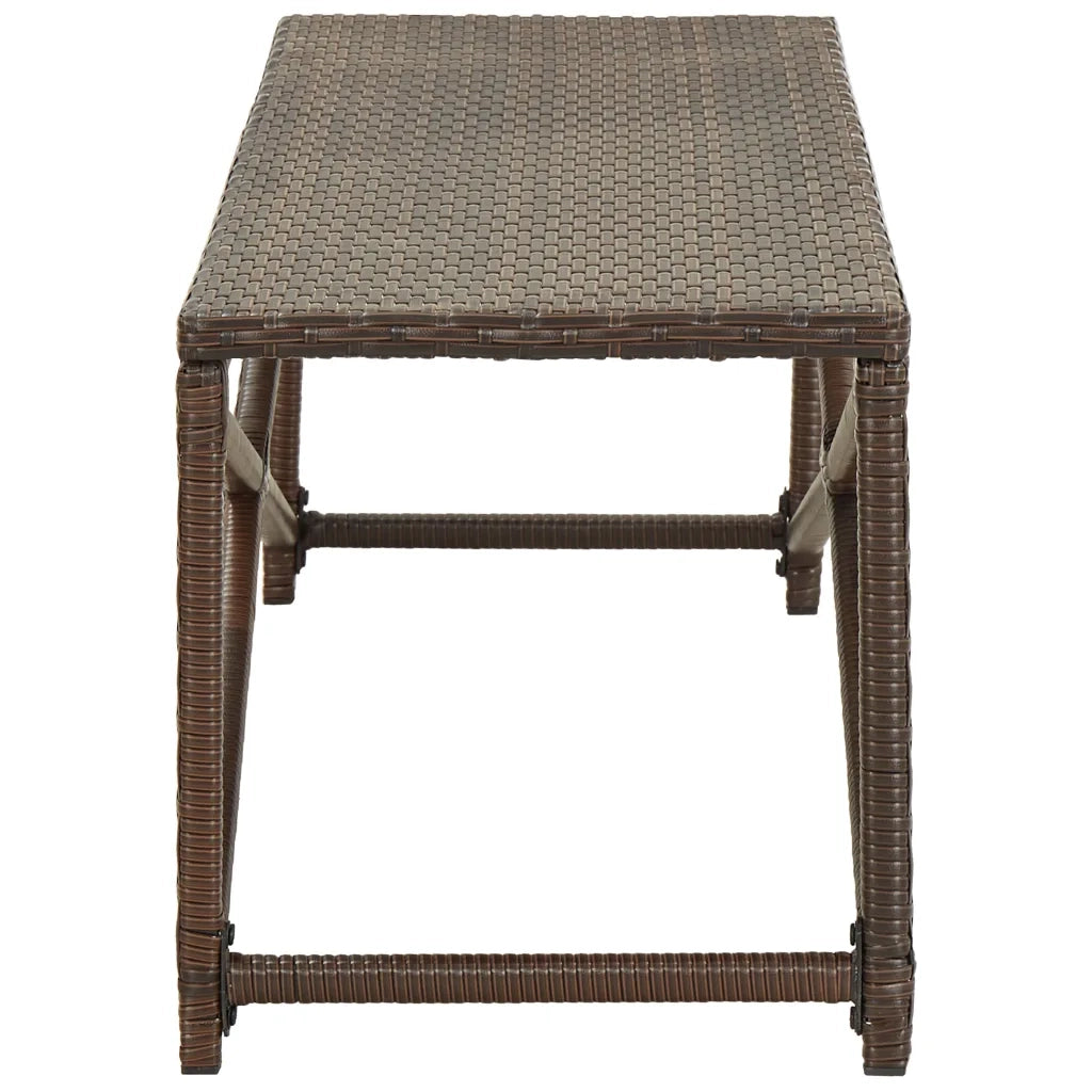 Panchina da Giardino 120 cm in Polyrattan Marrone 46212