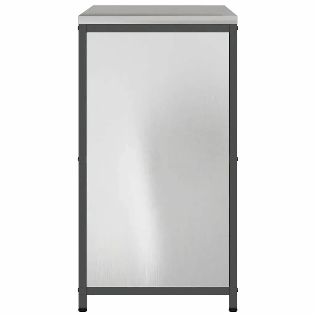 Stoccaggio in cucina con porta Argento 90 x 50 x 92 cm Acciaio 874986