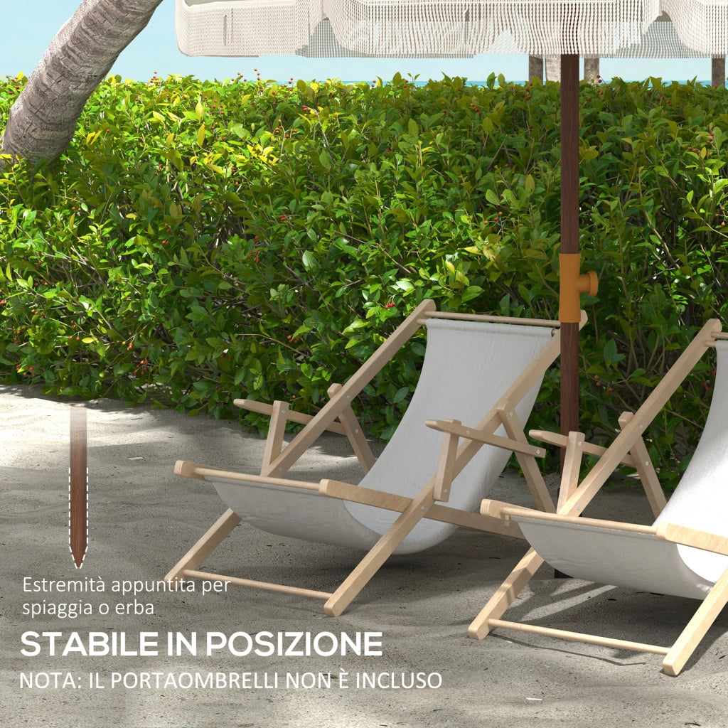 Ombrellone da Spiaggia Salvaspazio Ø190x210 cm con Protezione UV40+ e Borsa di Trasporto Verde