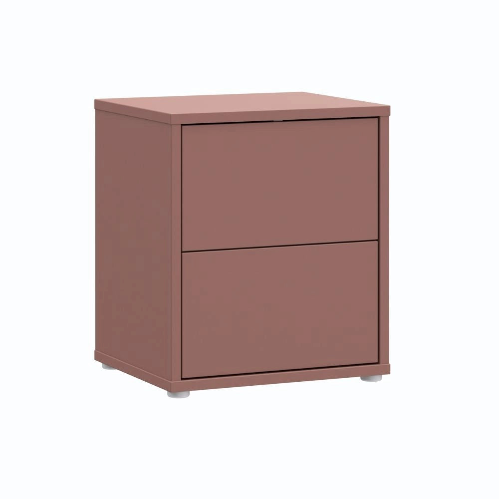 Comodino Medea 2 cassetti terracotta 50x41.5x57.5H