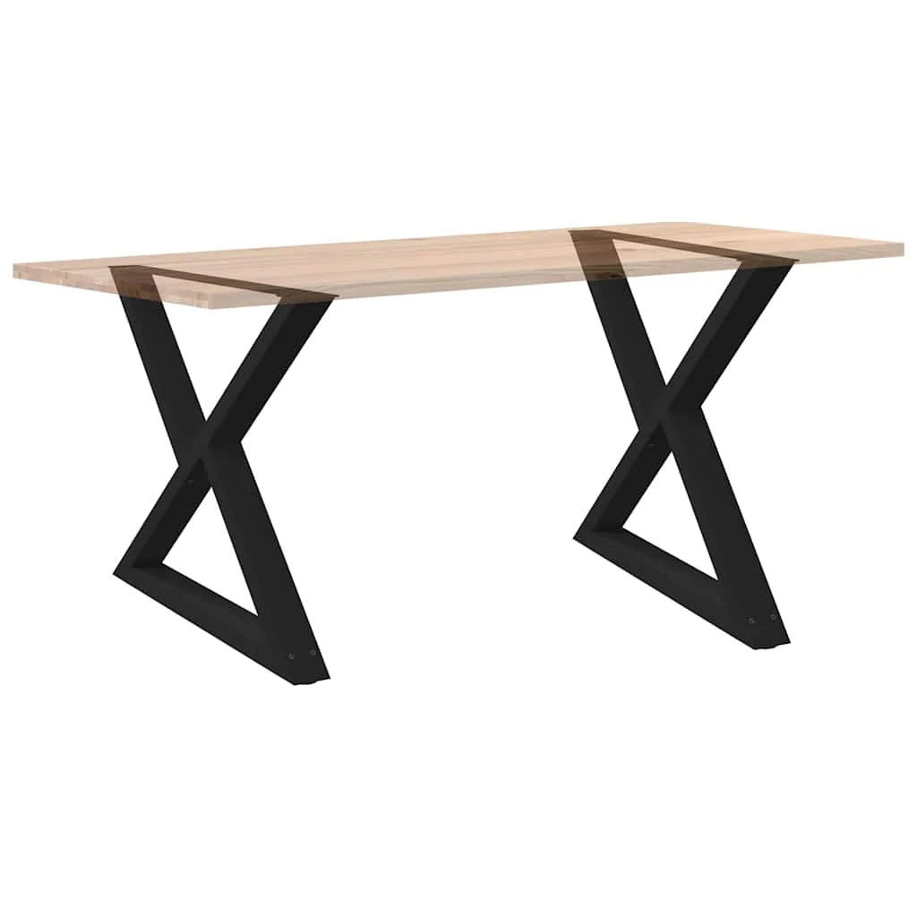 Set di 2 gambe regolabili per tavolo da pranzo 90 x 73 cm in acciaio nero 02_0057017
