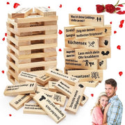 Gioco a Blocchi in Legno 48 Pezzi - Gioco di Coppie - Sfide di Gioco - Serate Emozionanti - Regole Facili - Gioco in Legno

Specifiche tecniche:
- 48 pezzi in legno
- Modello: Bloktorenspel