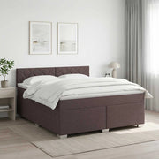 Letto box spring con materasso Marrone Scuro 160 x 200 cm 3450526