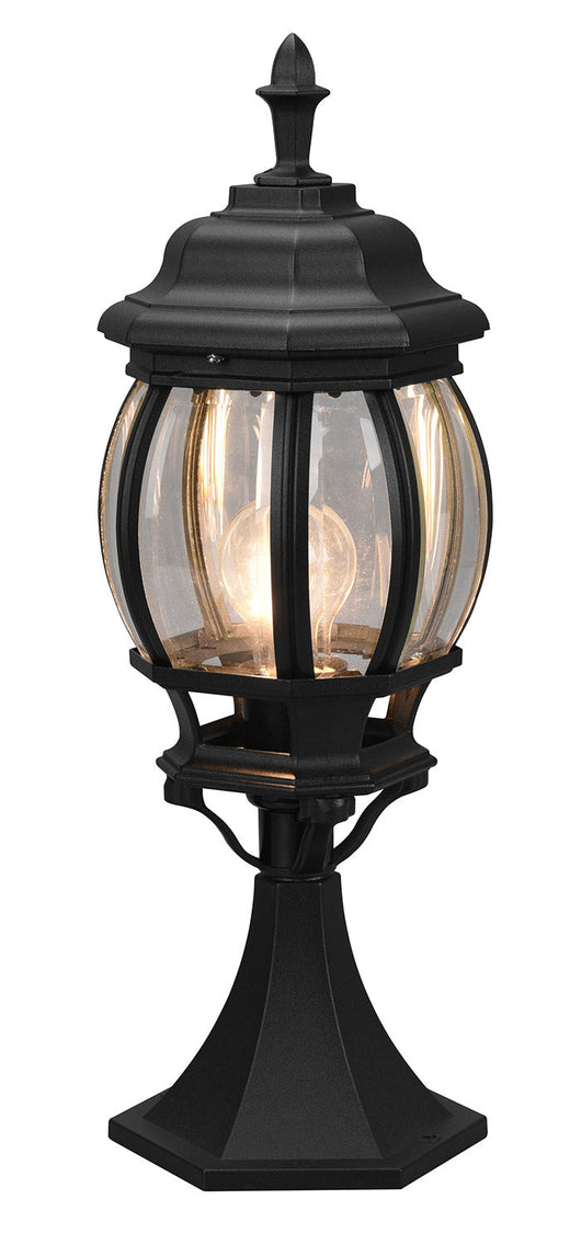 Lampada Palo da Esterno Attacco E27 in Alluminio Nero Opaco