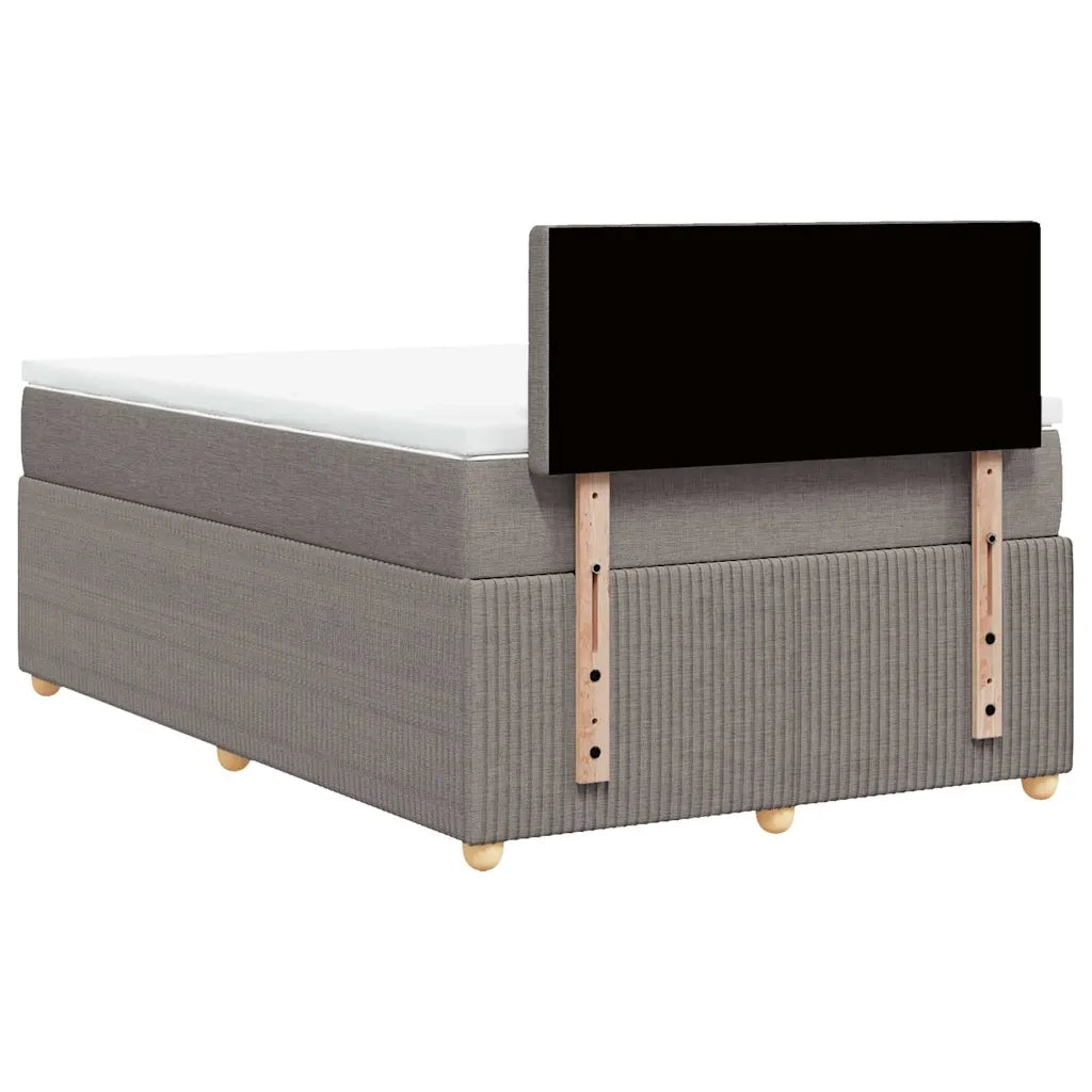 Giroletto a Molle con Materasso Tortora 120x200 cm in Tessuto 3287441