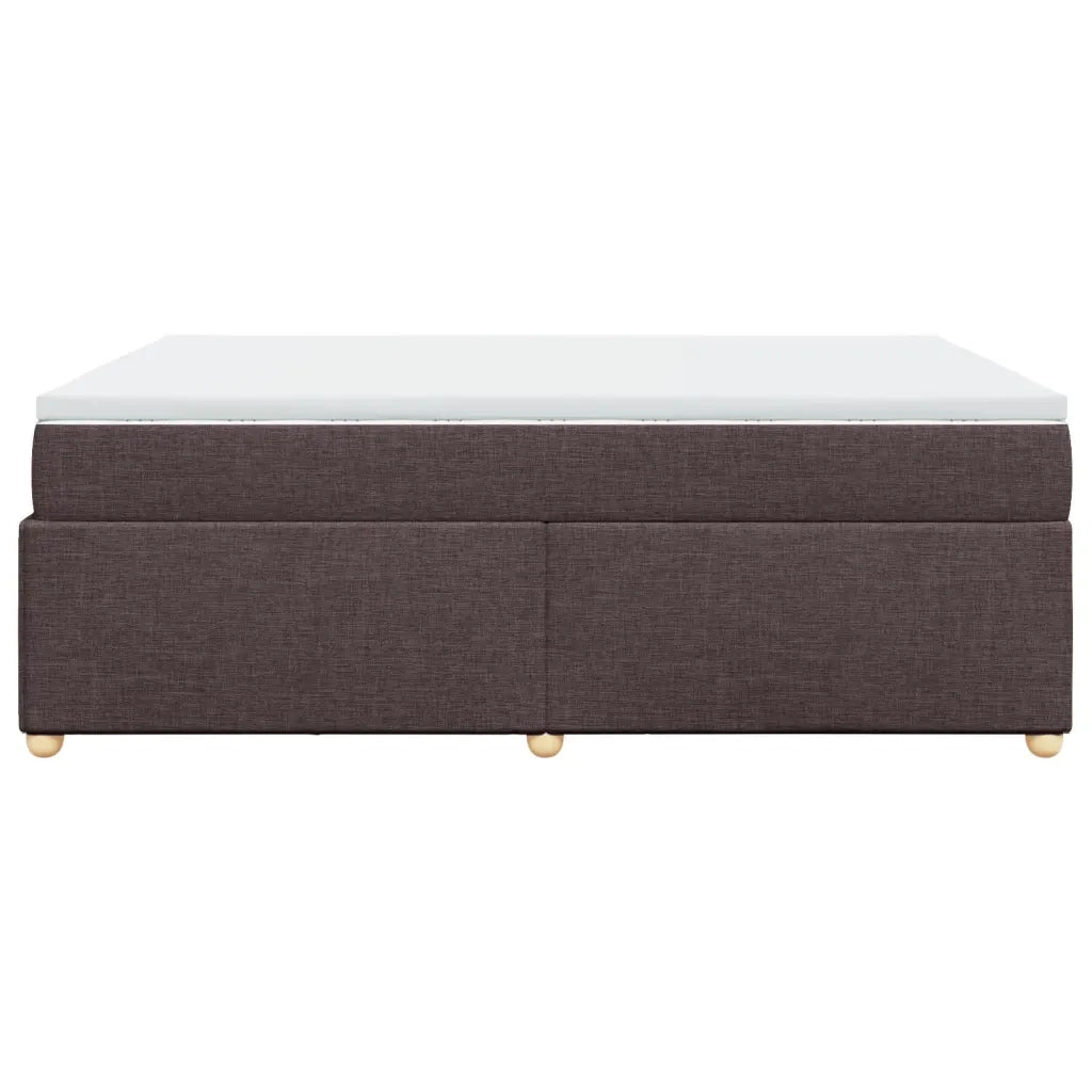 Giroletto a Molle con Materasso Marrone Scuro 140x200cm Tessuto 3285383