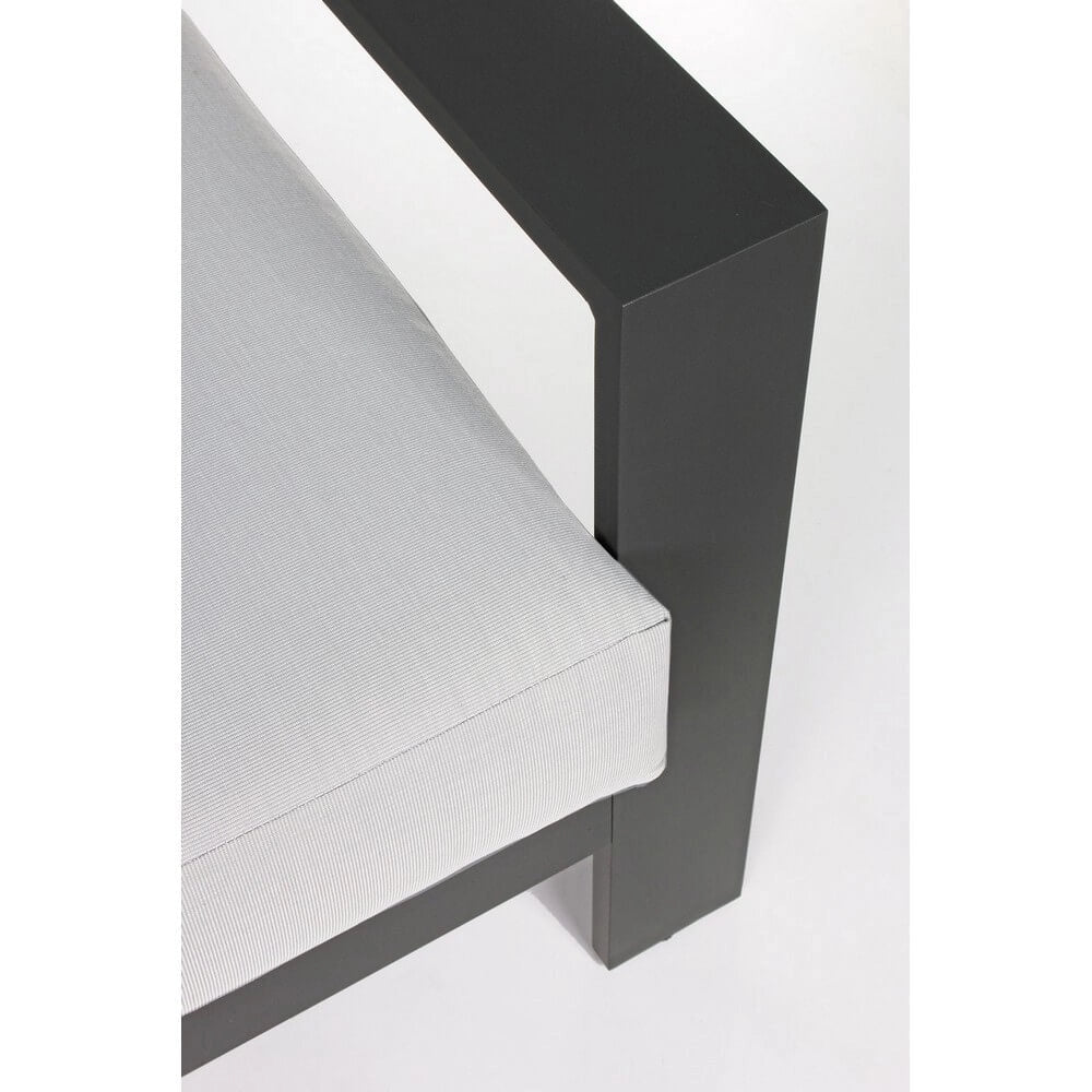 Set salotto 4 posti da esterno con cuscini in alluminio effetto legno - BALTIC