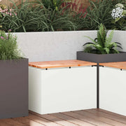 Panchina da giardino Bianco 60 x 40 x 43 cm Acciaio 874892