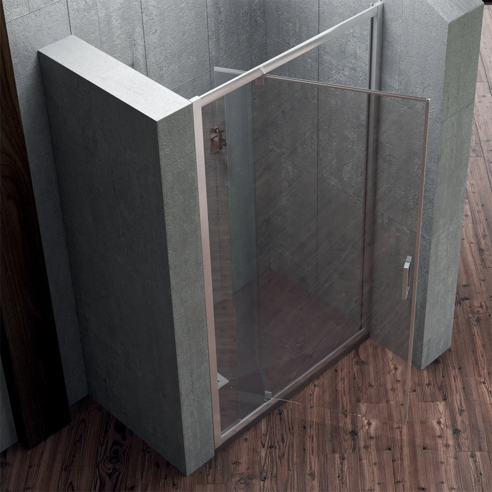 Porta doccia tilt battente basculante trasparente profilo cromo cristallo 6 mm *** misure 116-120xh195 cm trasparente...