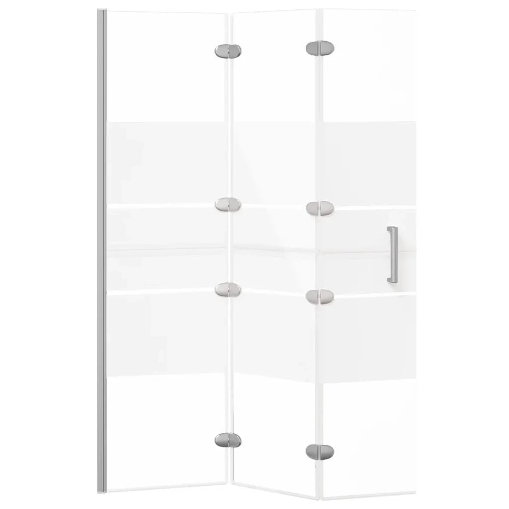 Pannello Doccia Pieghevole in ESG 100x140 cm Bianco 150738