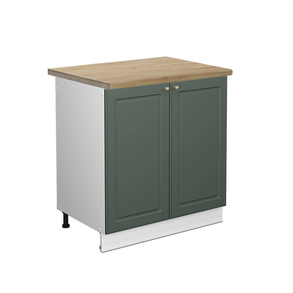 Mobile lavello cucina Fame-Line Verde-oro rustico/Bianco 80 cm, PL Rovere Vicco