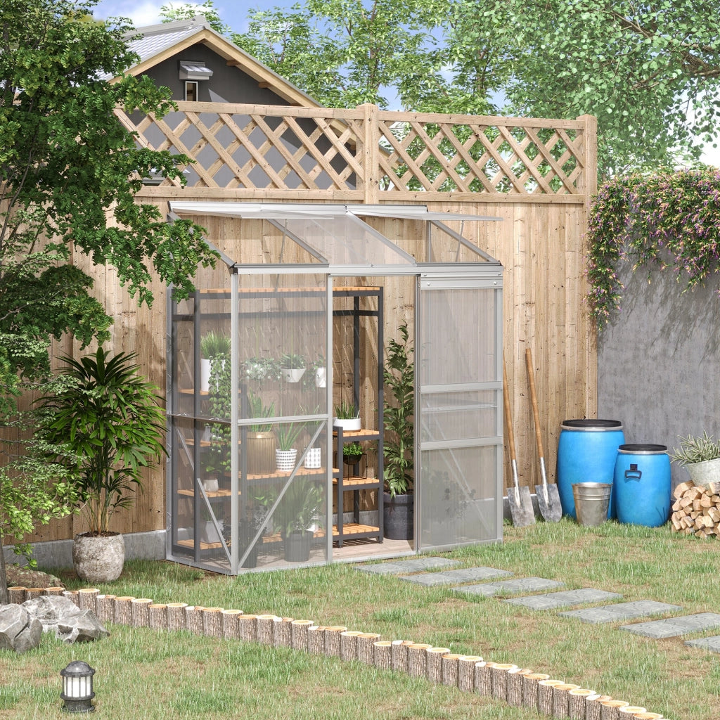 Serra da parete ¨C zephmum ¨C policarbonato alluminio argento 192x68x196 cm