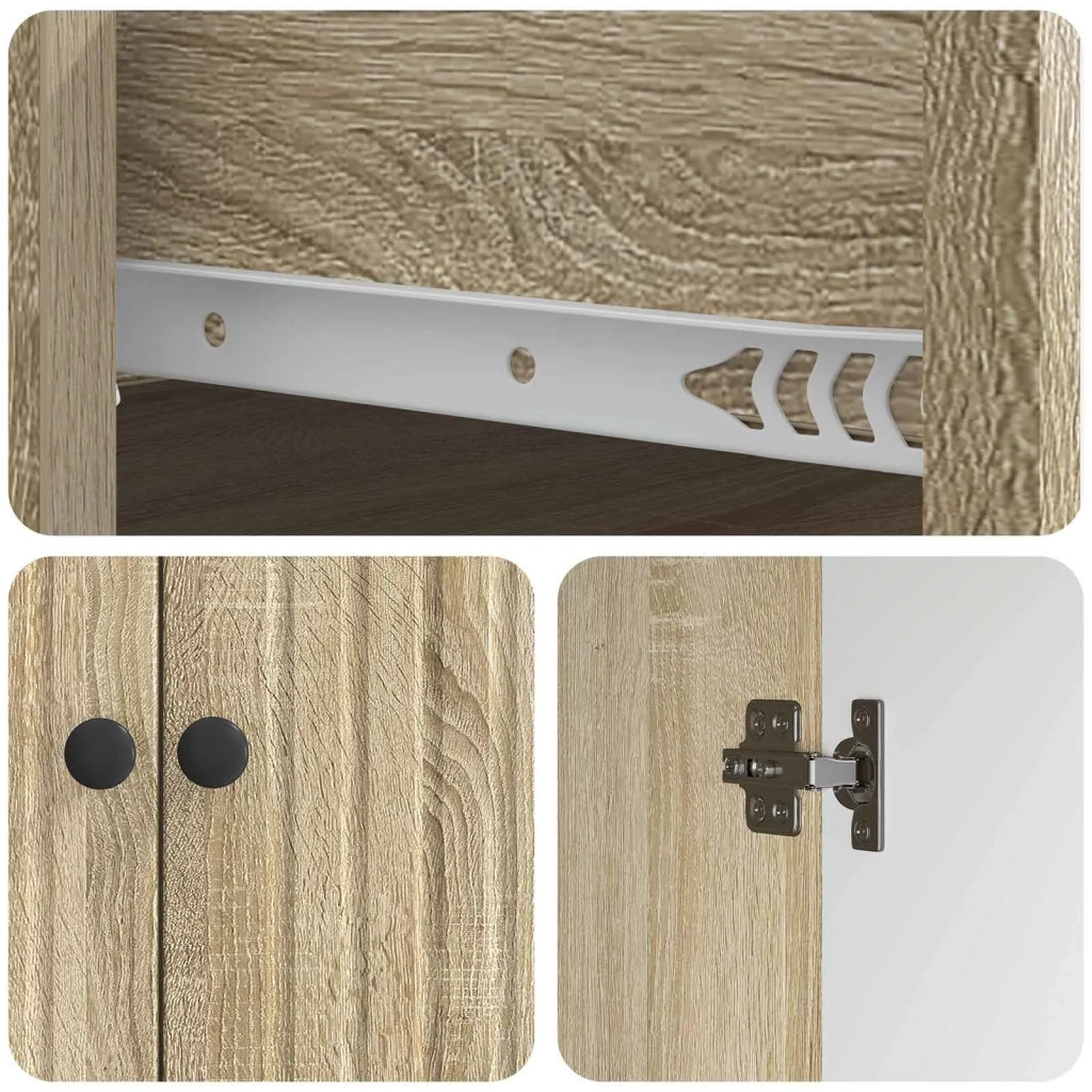 Credenza Rovere Sonoma 66 x 34,5 x 90 cm Legno ingegnerizzato