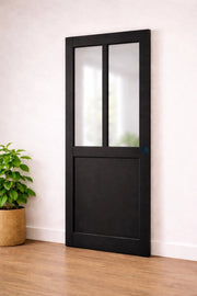 Porta scorrevole da officina nera H204 x L63 cm, conchiglie nere Gd Menuiseries