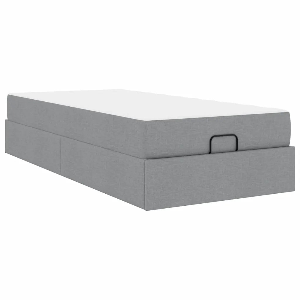vidaXL Struttura del letto Grigio chiaro 100 x 200 cm Tessuto