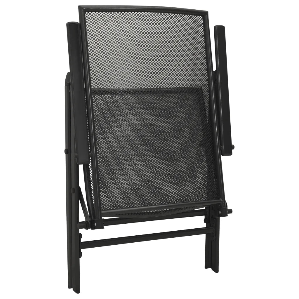 vidaXL Set Sedie Giardino Reclinabili 5pz Antracite Acciaio Verniciato
