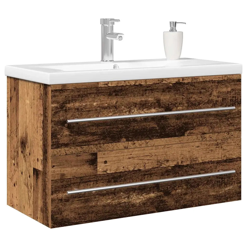 Armadio per Lavabo da Bagno 2 pcs 80 x 38,5 x 48 cm 3333135