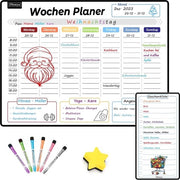 Calendario Magnetico - Elenco Compiti per Frigorifero - 1 pezzo - Piantina Colorata - 40 cm x 30 cm