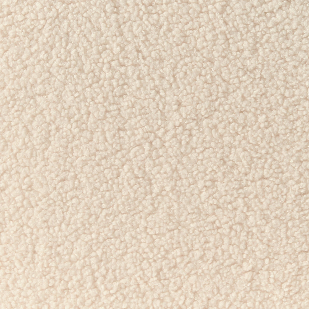 Panca Boucle bianco sporco e marrone chiaro con gambe in legno imbottite Panca per corridoio e panca da letto