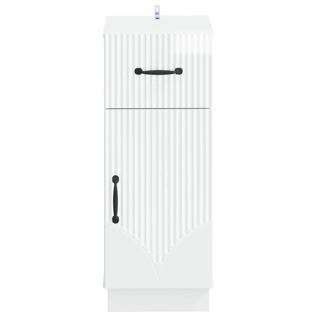Mobiletto da Bagno HOORN Bianco Lucido 30 x 31 x 77 cm 897269